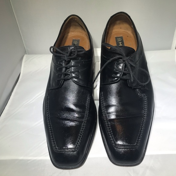 Mezlan Black Leather Apron Toe Oxford Dress Shoes main image 4